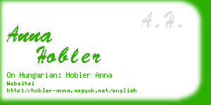 anna hobler business card